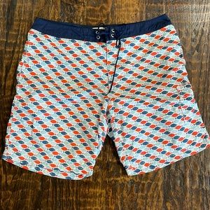 Size 32 J. Crew Men’s Patterned Swim Trunks